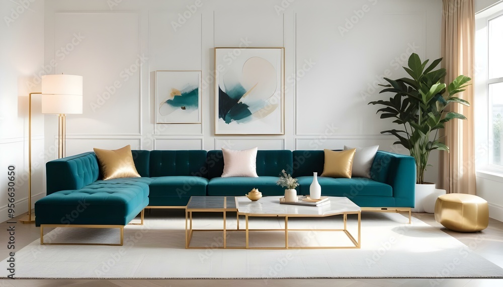 Photo interior modern design room 3d illustration Photo interior modern design room 3d illustration
