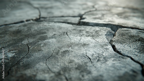 Cracked dry ground surface with rough texture in natural light.