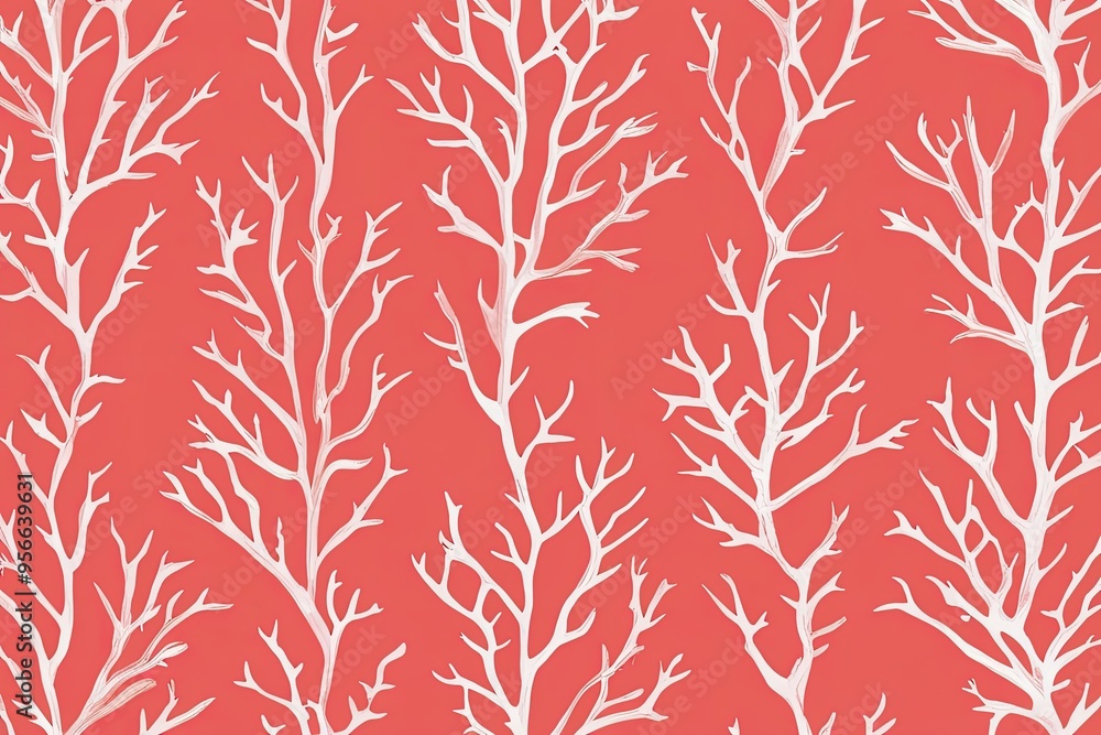 Vibrant Coral Abstract Pattern Design for Trendy Decor Vibrant Coral Abstract Pattern Design for Trendy Decor