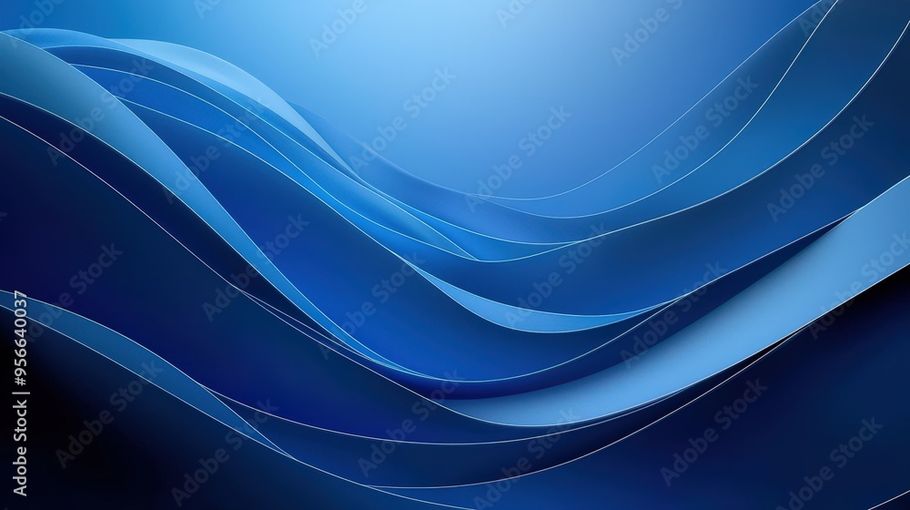 Curved blue waves ripple gently, creating a soothing and peaceful atmosphere, evoking feelings of calm and serenity under bright daylight Curved blue waves ripple gently, creating a soothing and peaceful atmosphere, evoking feelings of calm and serenity under bright daylight