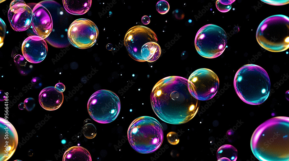 Pattern with colorful bubbles. Pattern with colorful bubbles.