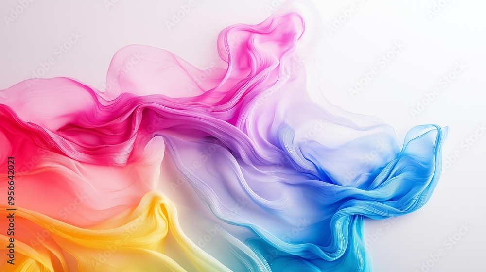 A Vibrant Display of Flowing Colors and Soft Textures A Vibrant Display of Flowing Colors and Soft Textures