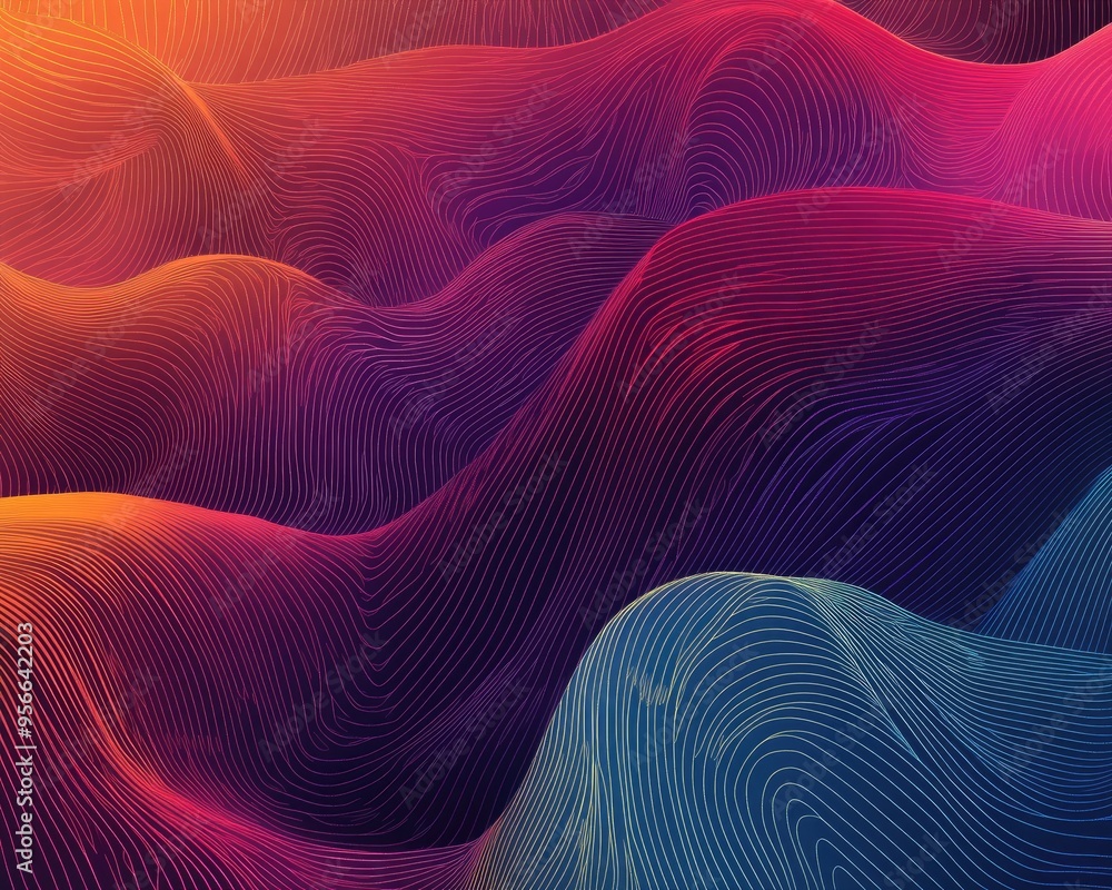 Line art illustration featuring a vibrant background with wavy lines suitable for design elements in presentations brochures and annual reports Line art illustration featuring a vibrant background with wavy lines suitable for design elements in presentations brochures and annual reports