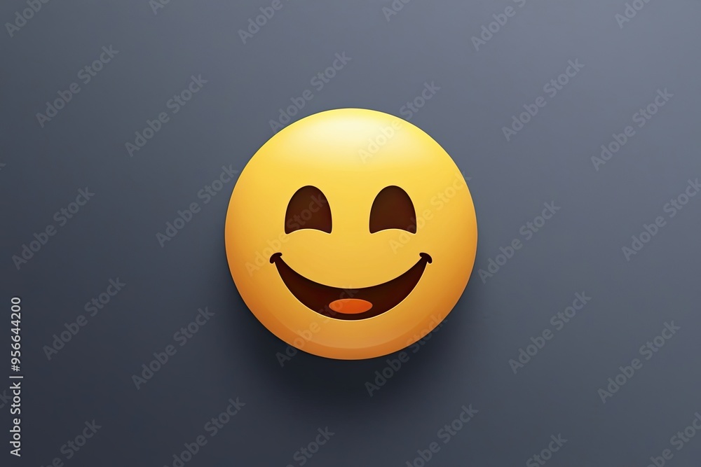 Observant Smiling Emoticon Face Icon Design Observant Smiling Emoticon Face Icon Design