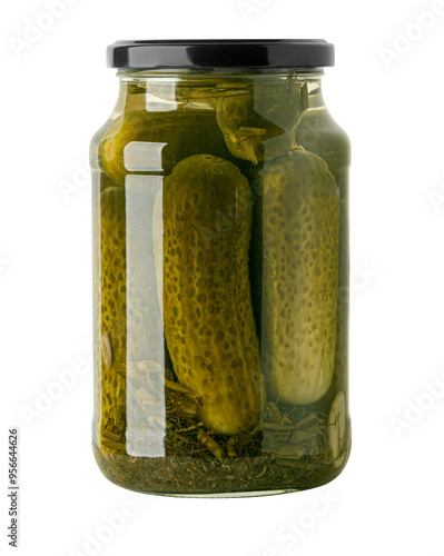 Pickled cucumbers jar