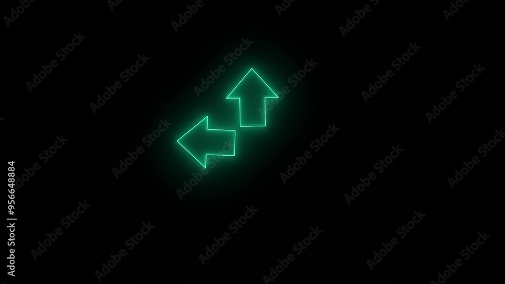 animation of glowing colorful neon arrows isolated . animation of glowing colorful neon arrows isolated .