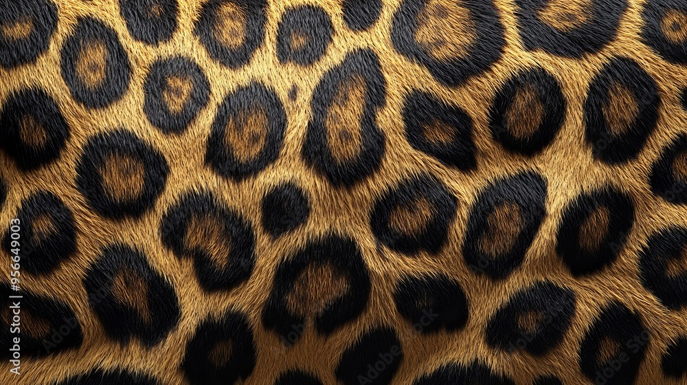 Close-up of Leopard Fur with Distinctive Spots Close-up of Leopard Fur with Distinctive Spots