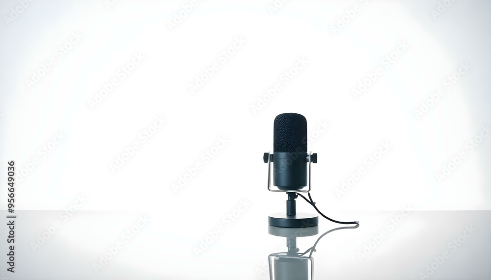 Microphone isolated on a plain white background Microphone isolated on a plain white background