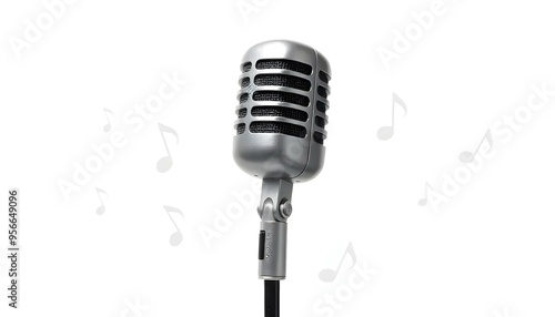 Microphone isolated on a plain white background