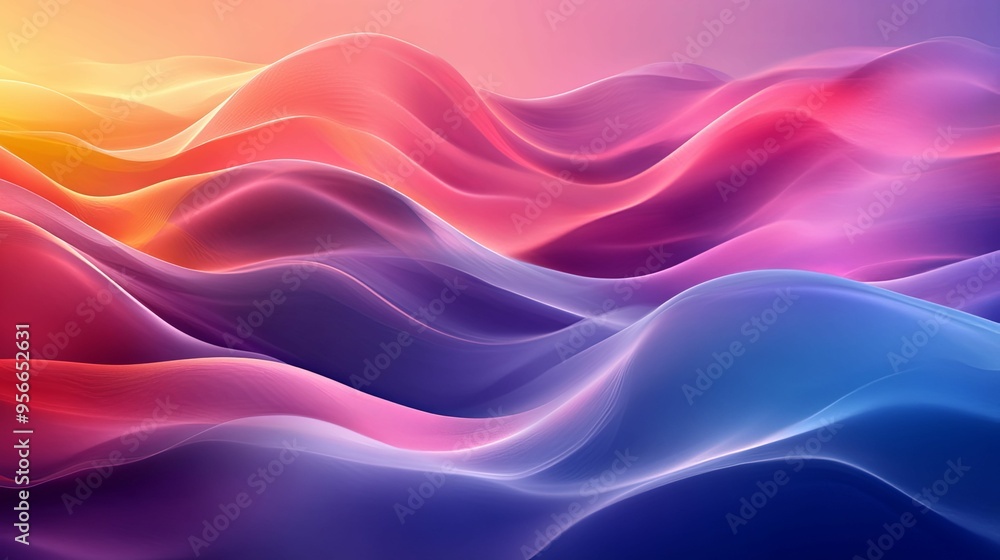 Abstract Wavy Background with Vibrant Colors Abstract Wavy Background with Vibrant Colors