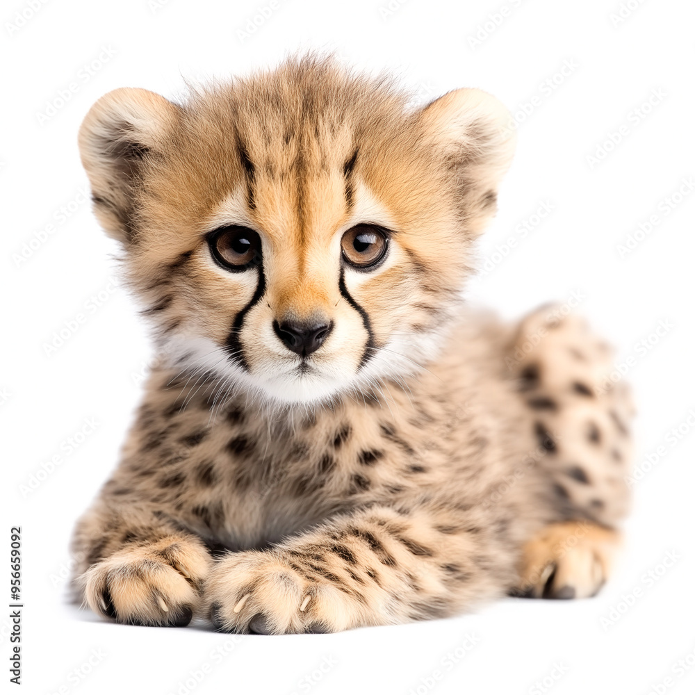 Cheetah Cub Isolated Cheetah Cub Isolated