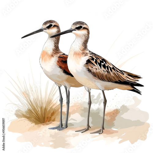 Curlews Isolated