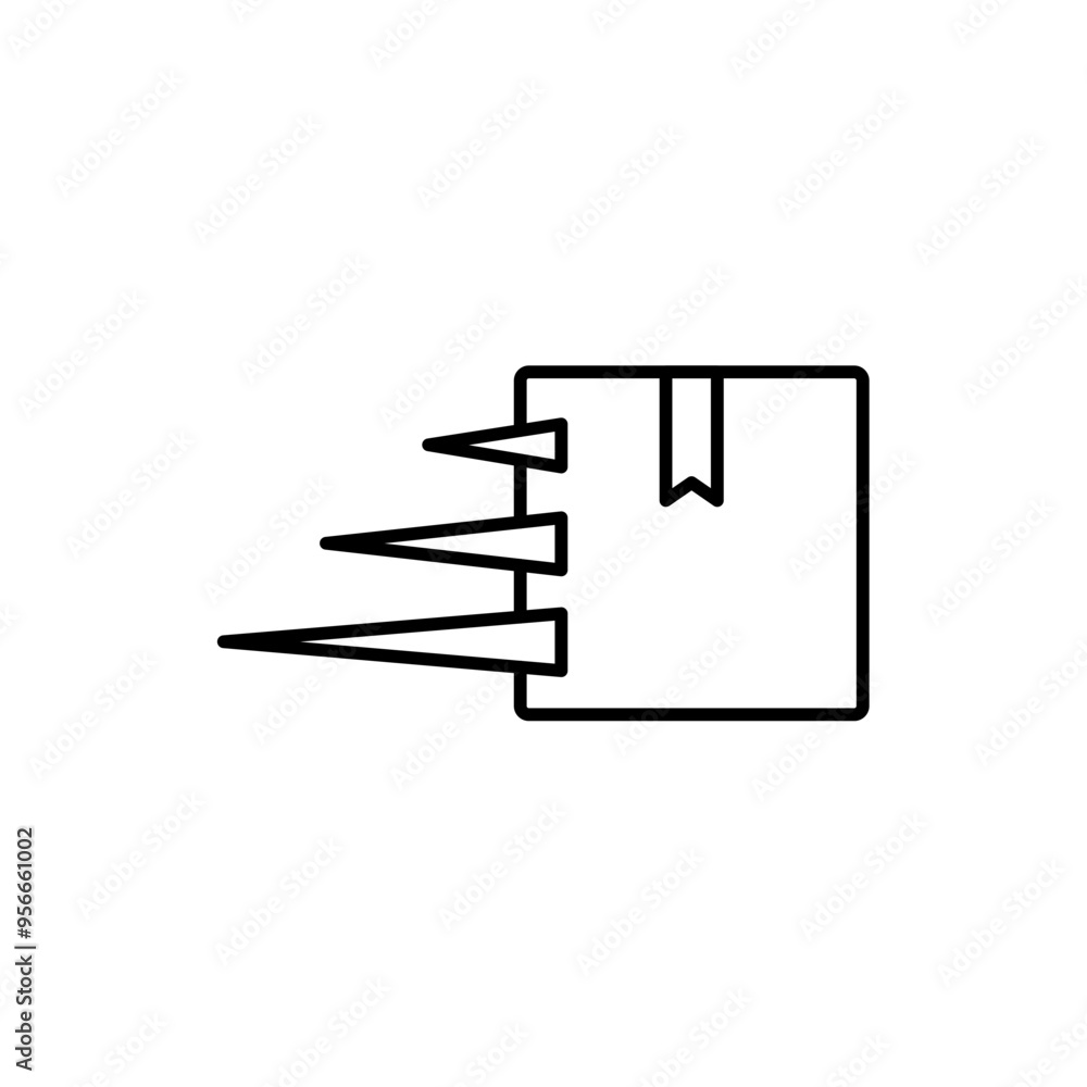 fast delivery icon, line vector isolated on white background. trendy and modern design fast delivery icon, line vector isolated on white background. trendy and modern design