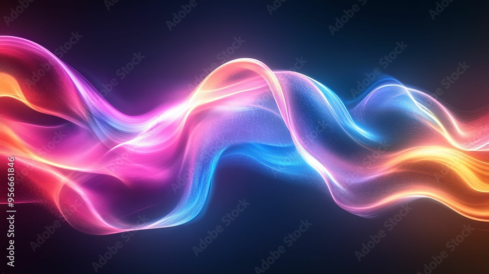 Abstract Colorful Glowing Wave Pattern Abstract Colorful Glowing Wave Pattern