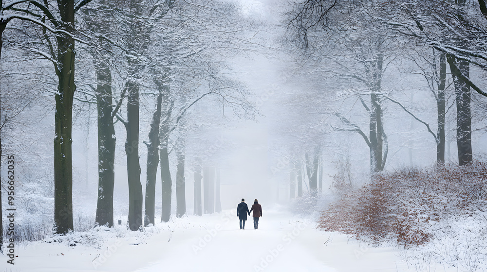 Spaziergang durch einen verschneiten Winterwald Spaziergang durch einen verschneiten Winterwald