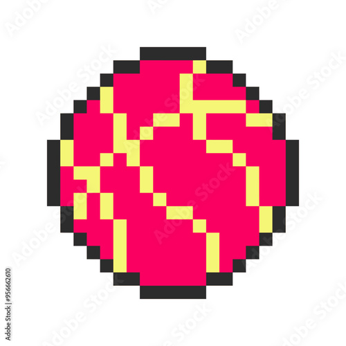 round basketball sport pixel art