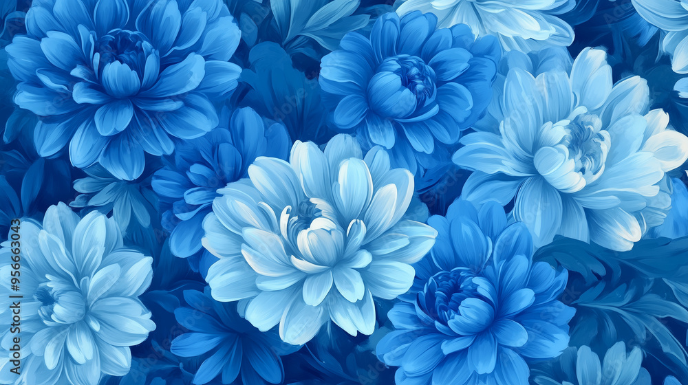 Blue flowers wallpaper background Blue flowers wallpaper background