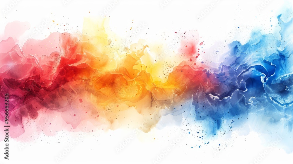 Abstract Watercolor Background with Red Yellow and Blue Colors Abstract Watercolor Background with Red Yellow and Blue Colors
