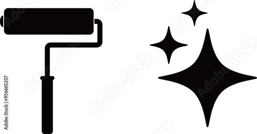 ペイントローラー　キラキラ　アイコン