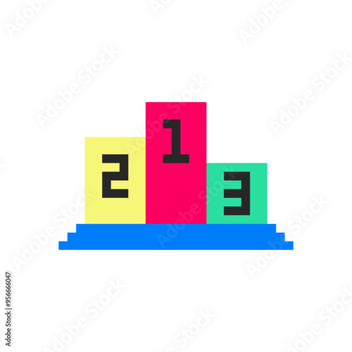 winner podium sport pixel art