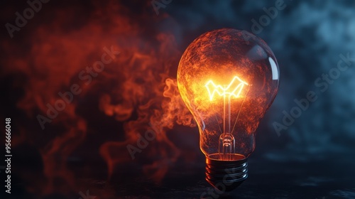 Burning Light Bulb