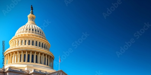 Wallpaper Mural The iconic capitol building stands majestically against a clear, brilliant blue sky, symbolizing governance, history, and architectural grandeur. Torontodigital.ca