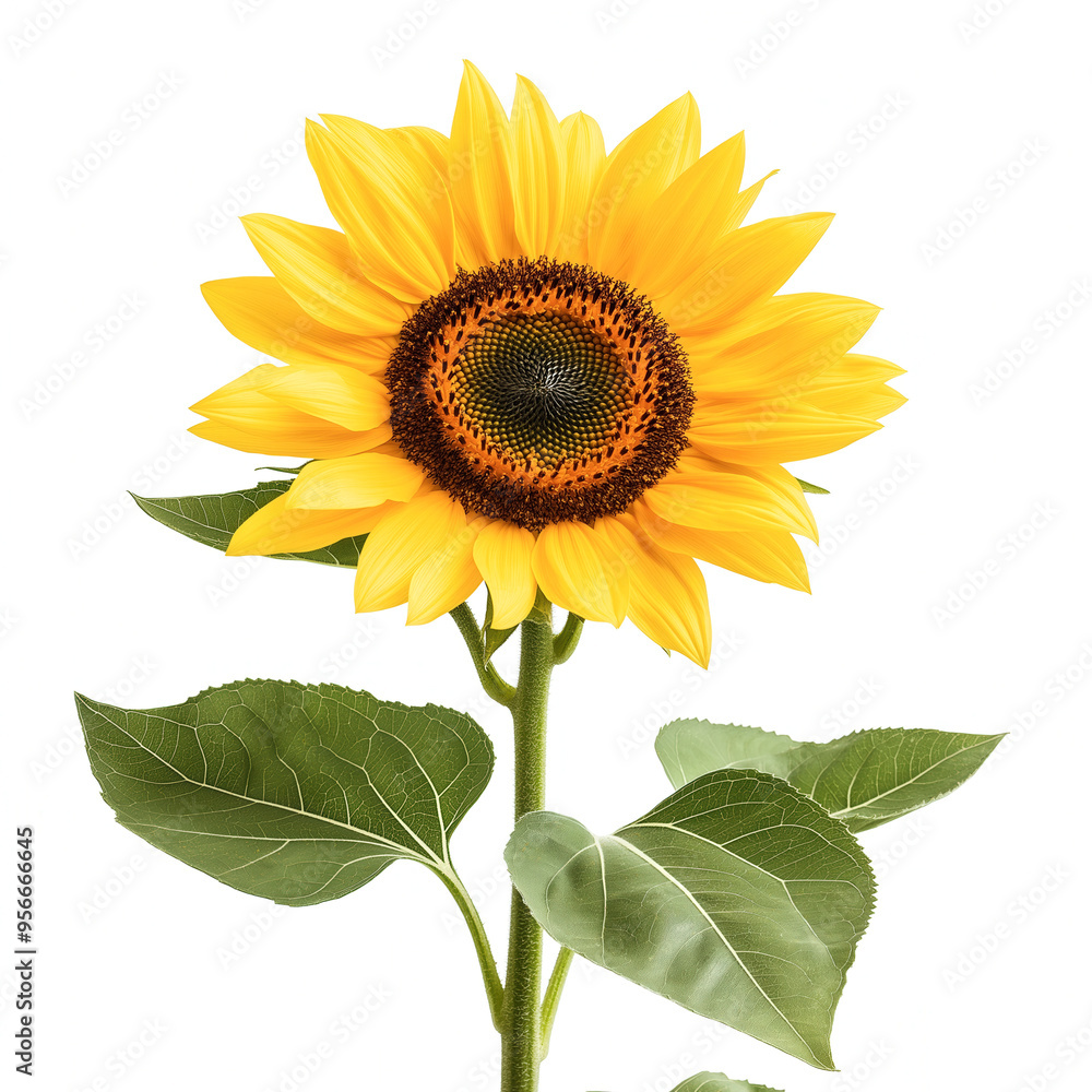 Obraz premium Tall Sunflower Isolated
