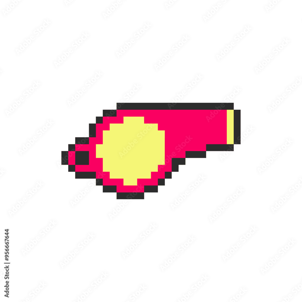 Fototapeta premium coach sport whistle pixel art