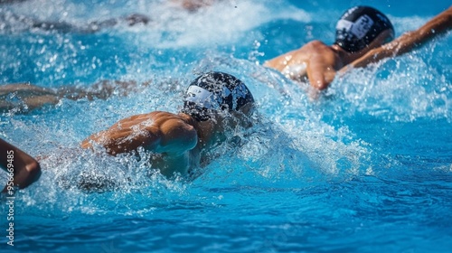 Competitive Swimming Action