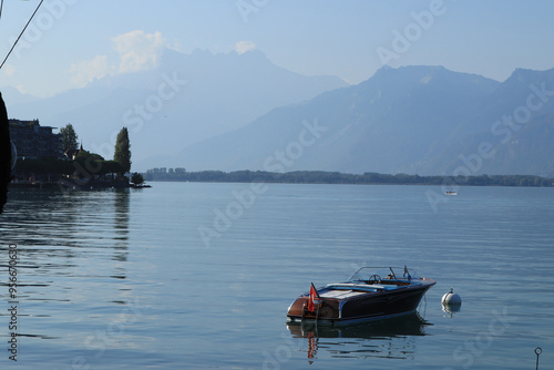 peaceful scene on lake Geneva