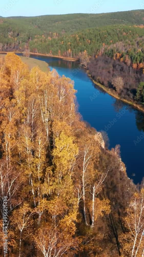 Aerial view of mountain during autumn Aerial view of mountain during autumn