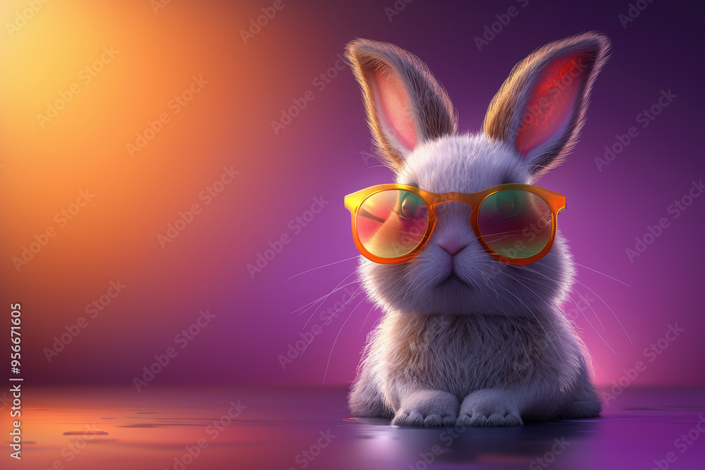 Easter Bunny in Summer Sunglasses Easter Bunny in Summer Sunglasses