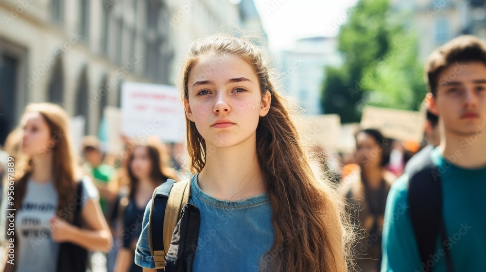 Young Activists at a Protest Young Activists at a Protest