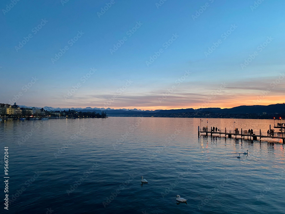 Sunset at Zurich Lake
