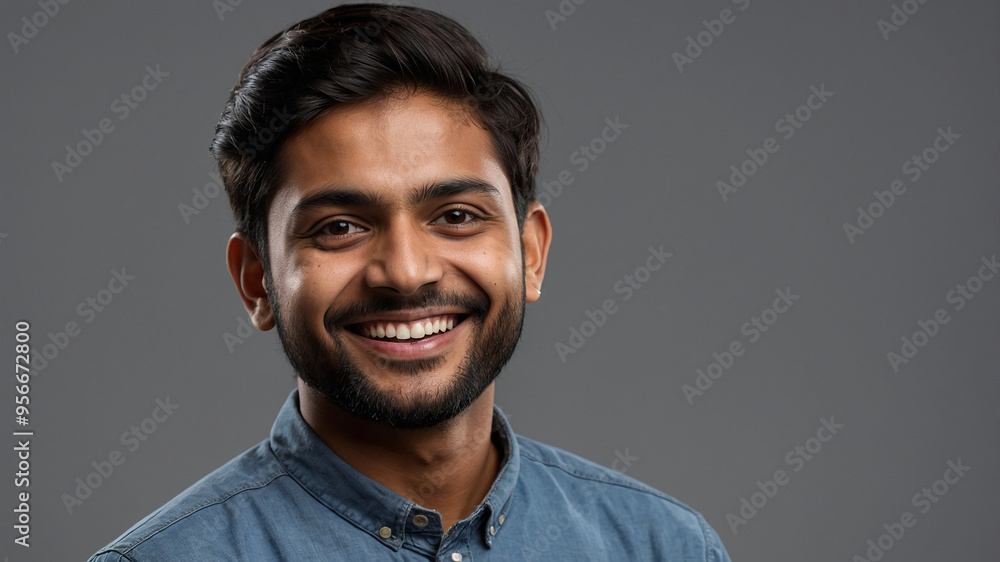 Obraz premium portrait of a happy young Indian man 