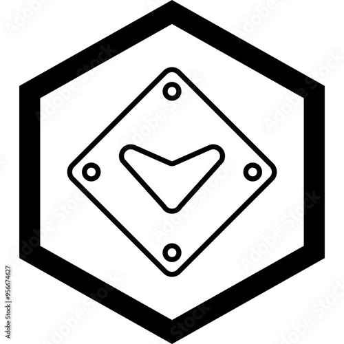 Down Chevron Vector Icon Design