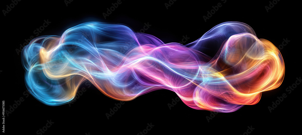 Naklejka premium Softly Lit Curves on Dark Background