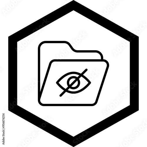 Hidden Folder Vector Icon Design