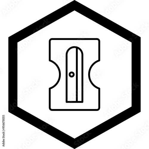 Pencil Sharpener Vector Icon Design