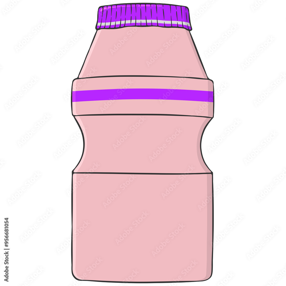 purple yogurt drink bottle cartoon illustration purple yogurt drink bottle cartoon illustration