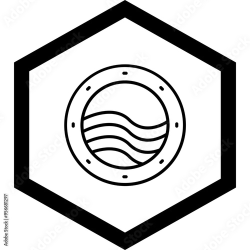Porthole Vector Icon Design