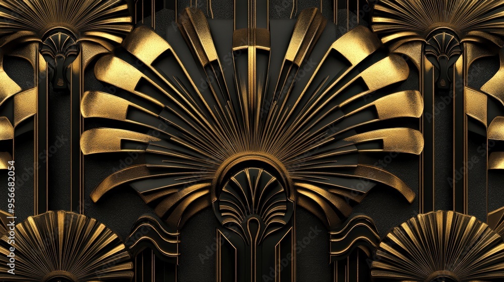 Classic art deco decorative element for interior design and architecture. Classic art deco decorative element for interior design and architecture.
