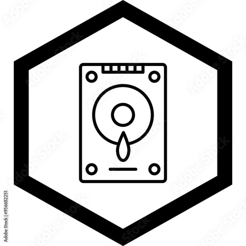Hard Drive Vector Icon Design