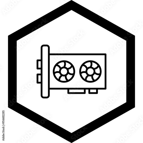 Graphic Card Vector Icon Design