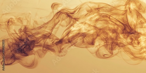 Cartoon rendering in 3D of light brown smoke