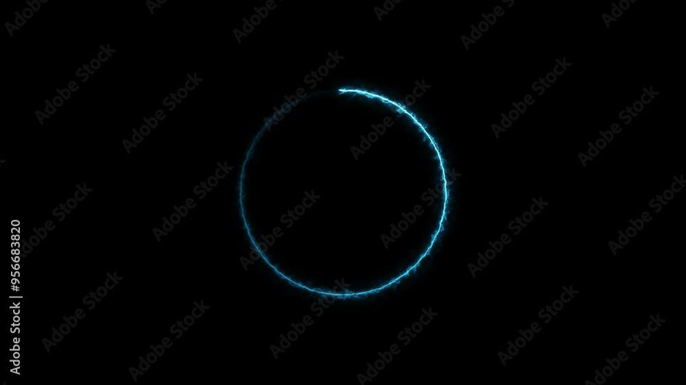 Animation of neon light glowing circle frame background animation . Animation of neon light glowing circle frame background animation .