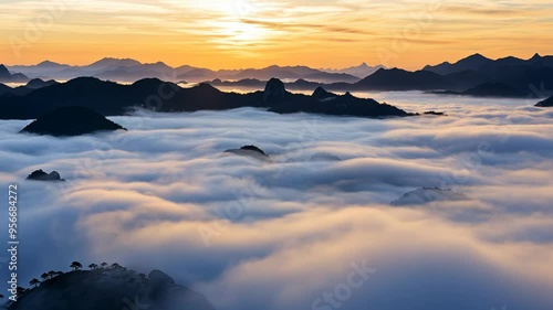 Wallpaper Mural sunrise in the clouds Torontodigital.ca