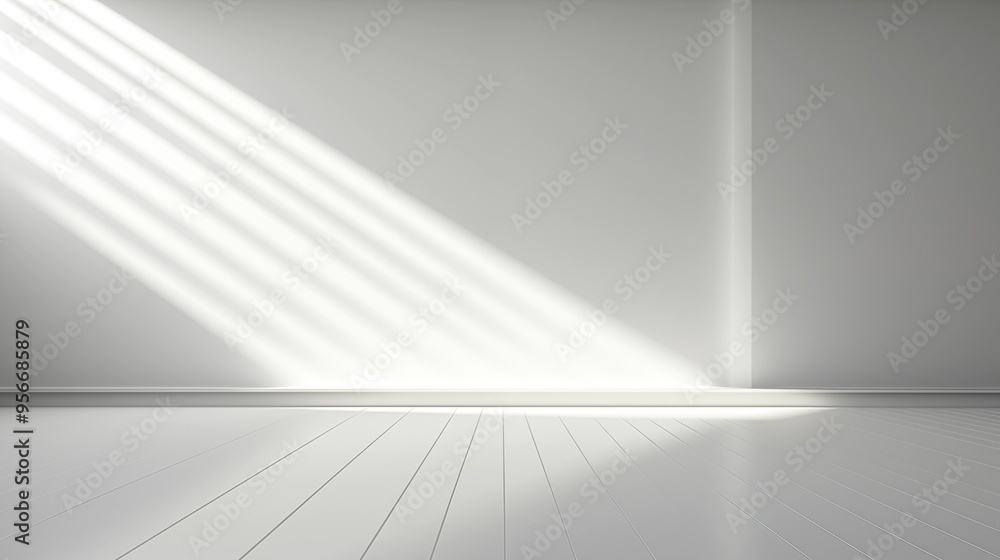 Minimalist Abstract White Background with Soft Shadows and Light Reflections, Ideal for Product Display or Advertising Backdrop in a Studio Setting. Minimalist Abstract White Background with Soft Shadows and Light Reflections, Ideal for Product Display or Advertising Backdrop in a Studio Setting.
