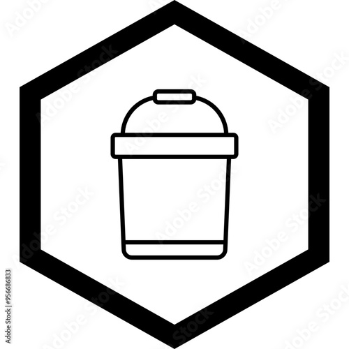 Bucket Vector Icon Design