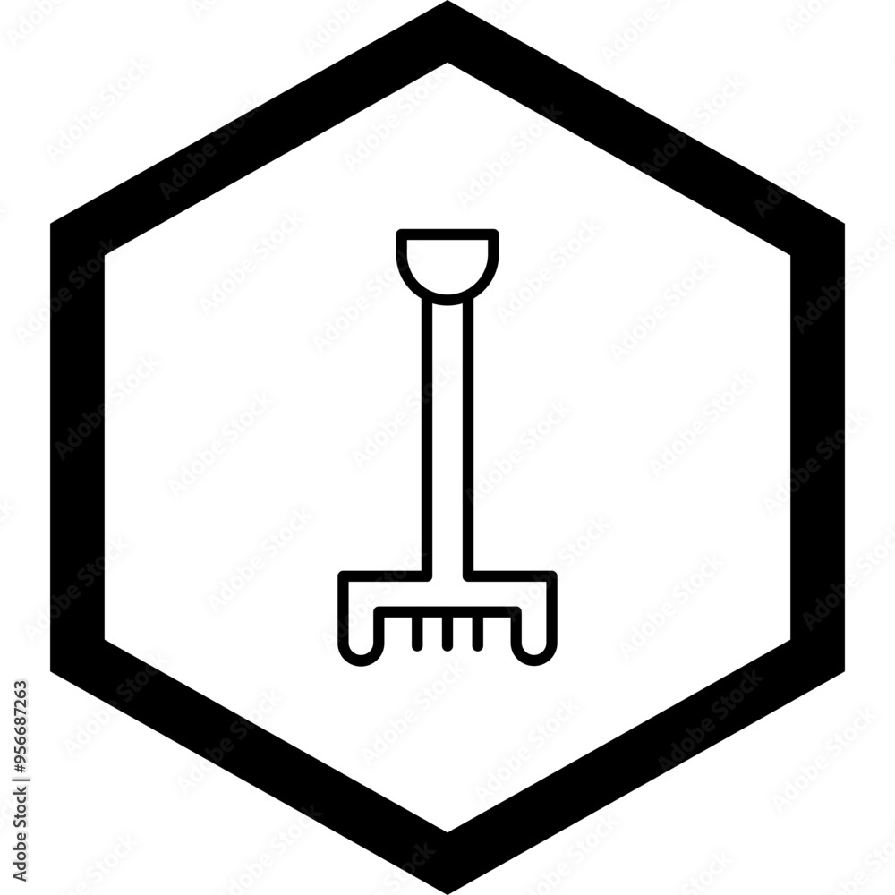Rake Vector Icon Design Rake Vector Icon Design